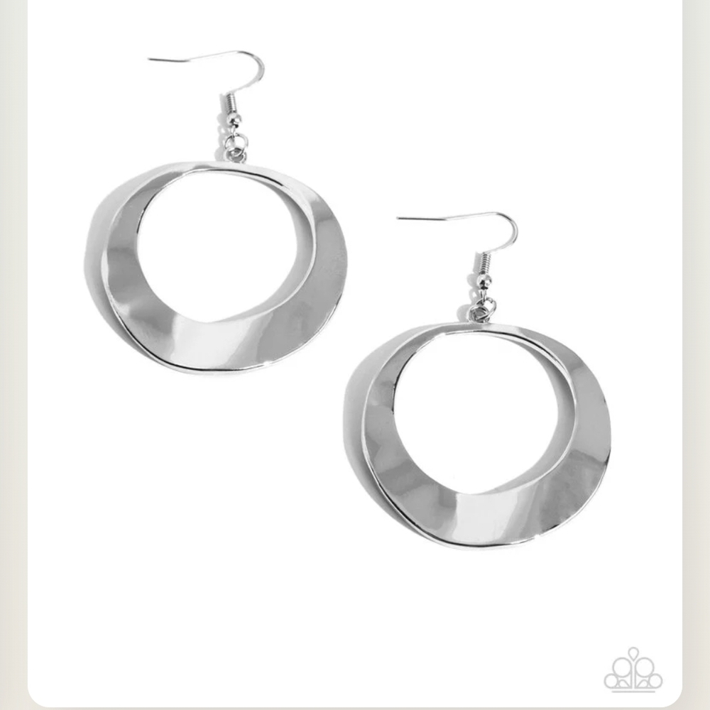 Silver Hoop Earrings. Urban Eclipse - Silver